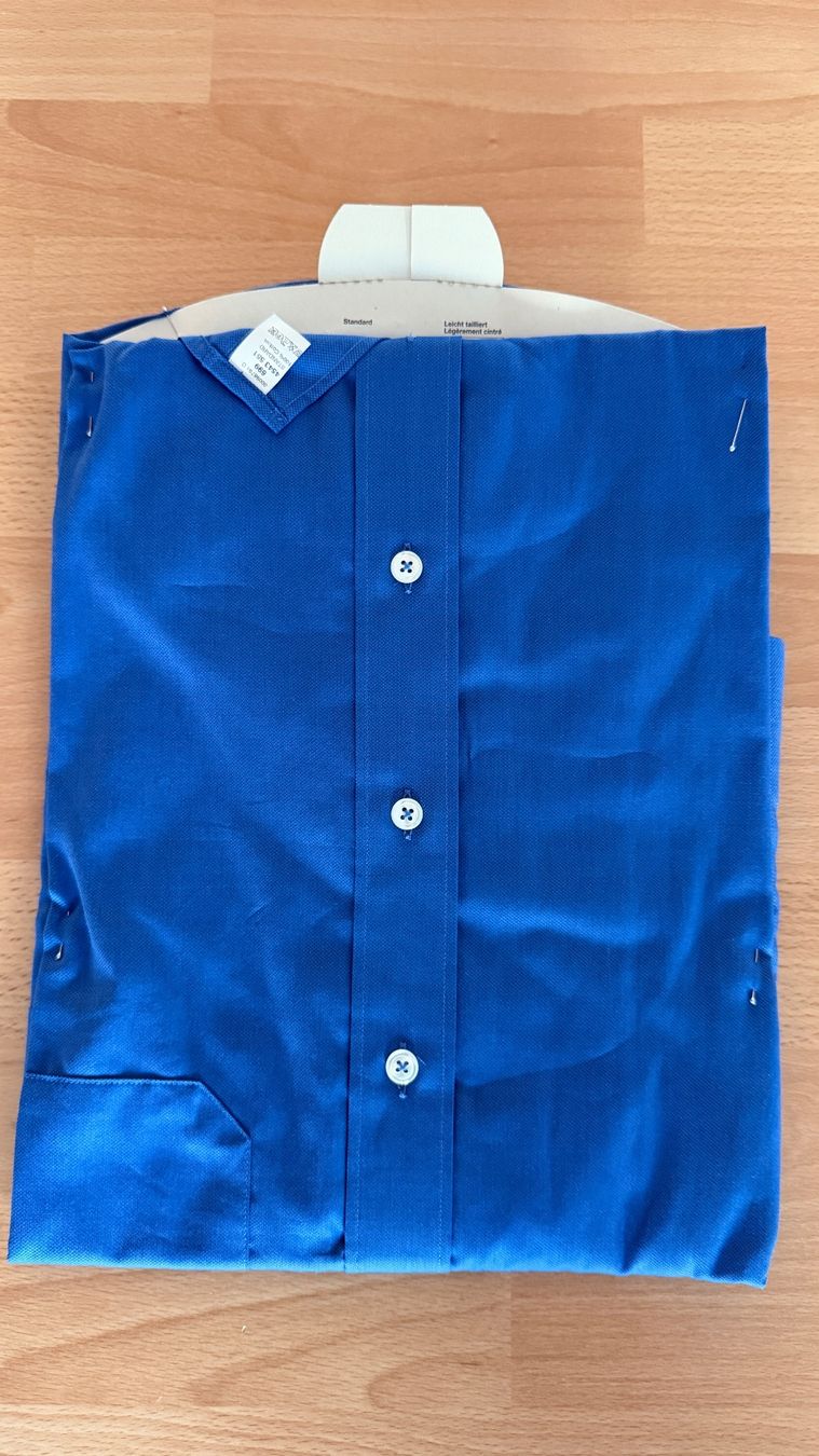 Camicie: Hemd - MICHAEL KAUF - Kurzarm blau Gr. 45 NEU – Nuovo (secondo la descrizione) da Winterthur venduto da Secondhand-Family 3