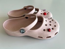 Crocs schmal für Mädchen - rosa - Gr. 35/36 - mit 3 Pins
