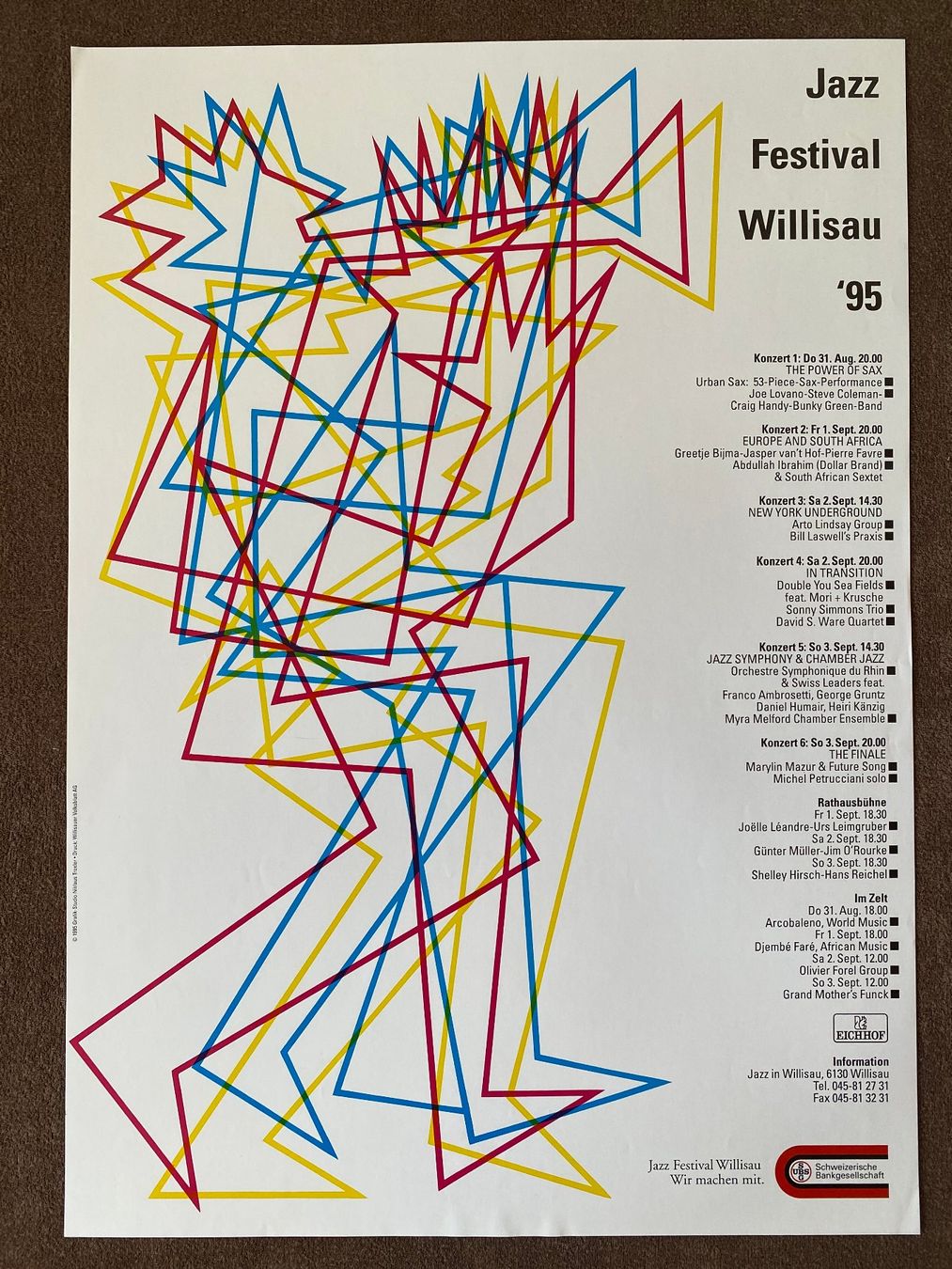 Foto & Immagini: Original-Kleinplakat Jazz Festival Willisau '95 – Nuovo (secondo la descrizione) da deitingen venduto da popcorn02