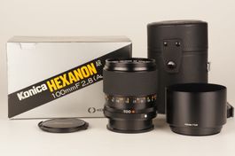 Konica Hexanon AR 100mm f2.8 mit Geli, OVP und Köcher