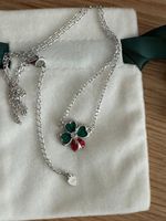Charmant collier trefle à quatre feuilles + coccinelle🍀🐞