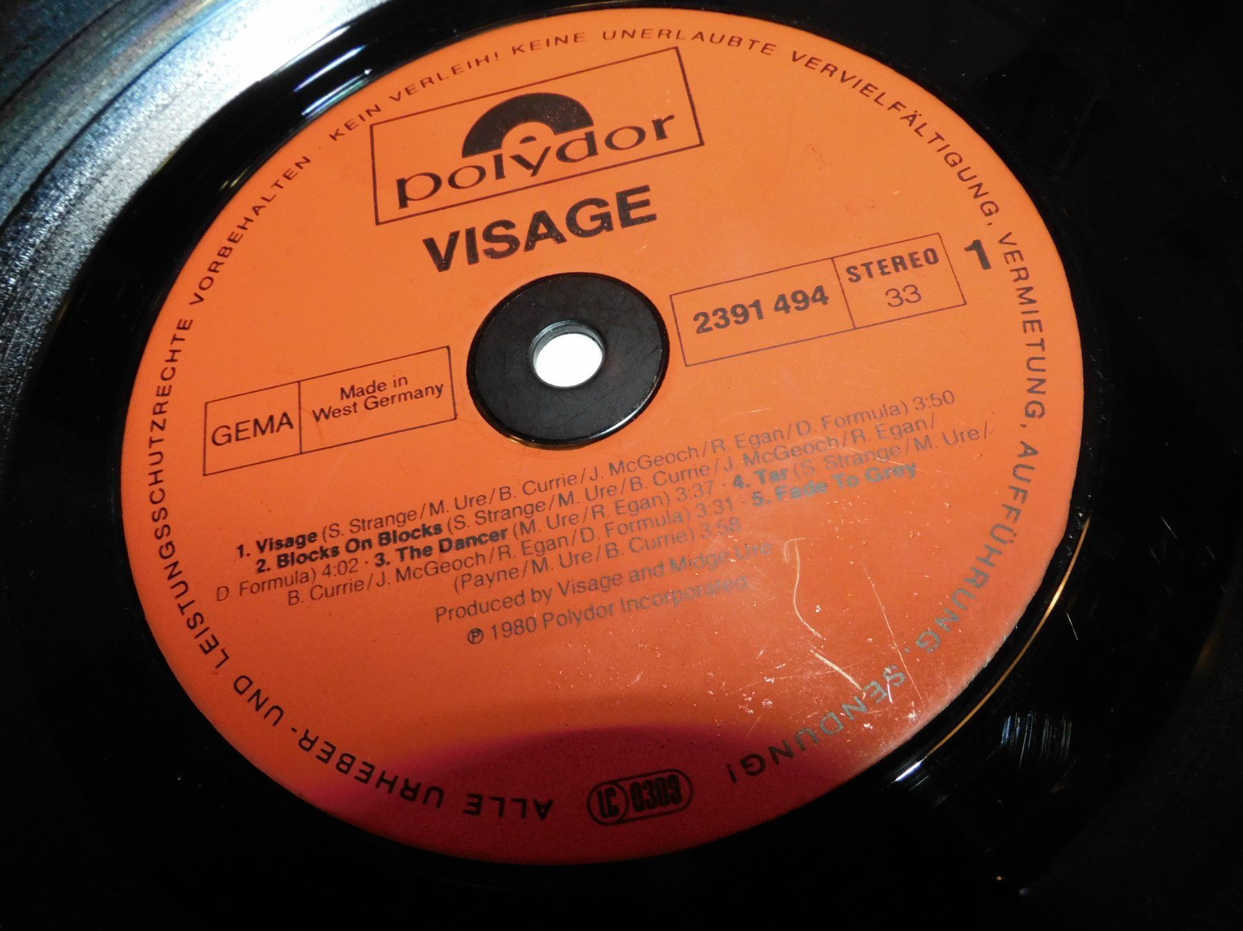 Dischi in vinile: LP  Visage -  - 1980 Malpaso Man Schallplatte    LP – Usato da Sursee venduto da 76 4