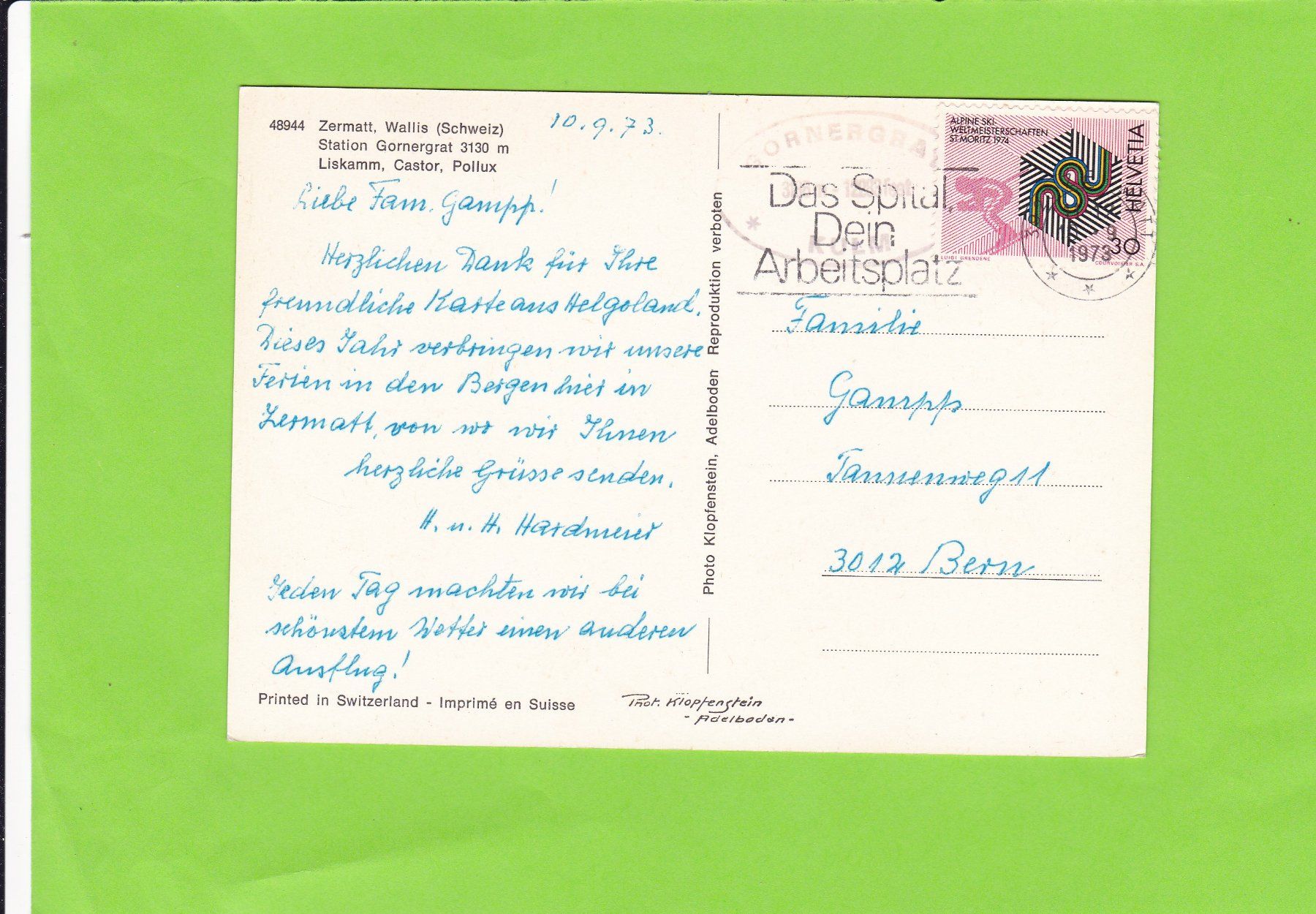 Cartes postales: Station Gornergrat-Bahn-belebt – D'occasion à St. Peterzell par neckertal 1