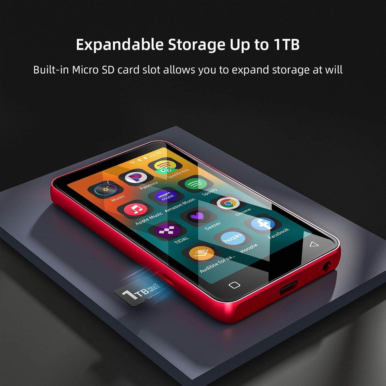 Lecteur media portable: MP3-Player 4" Touchscreen Bluetooth WLAN Schwarz-Rot – Neuf avec emballage d'origine à Schaffhausen par smarastore 6
