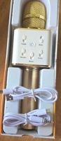 Gold-weisser Karaoke Mikrofon mit Bluetooth, Top Zustand!