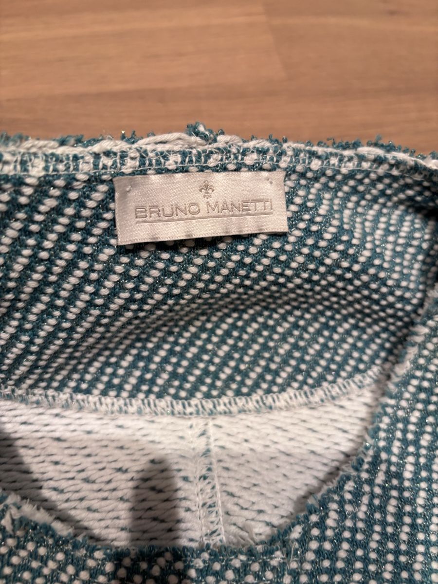 Giacche: Designer Jacke Bruno Manetti mit Blumenmuster Mint/Weiss – Usato da Zug venduto da JasBee 1