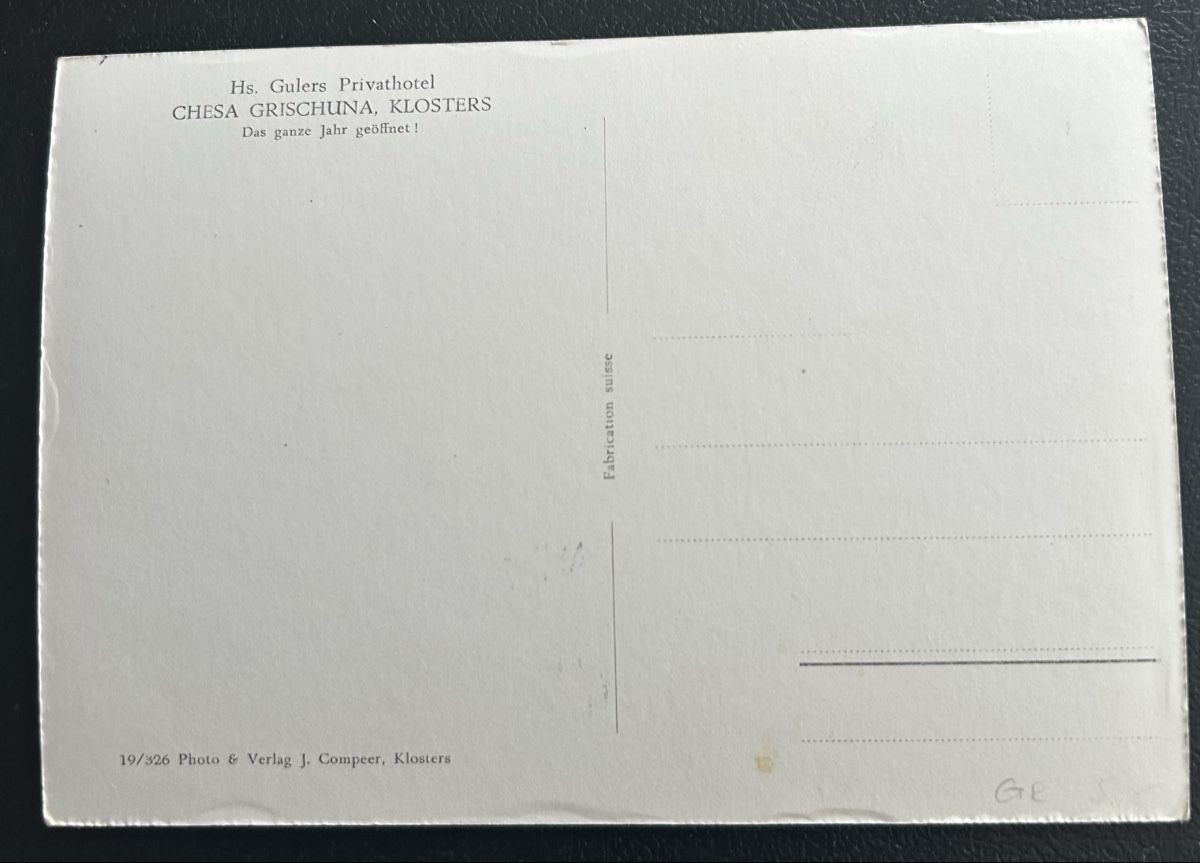 Cartoline postali: Klosters Chesa Grischuna – Usato da Horw venduto da Tellbub 1