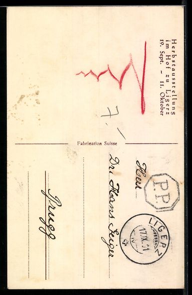 Cartoline postali: AK Ligerz, Im Hof, 1901 – Usato da Berlin venduto da bartko-reher 1