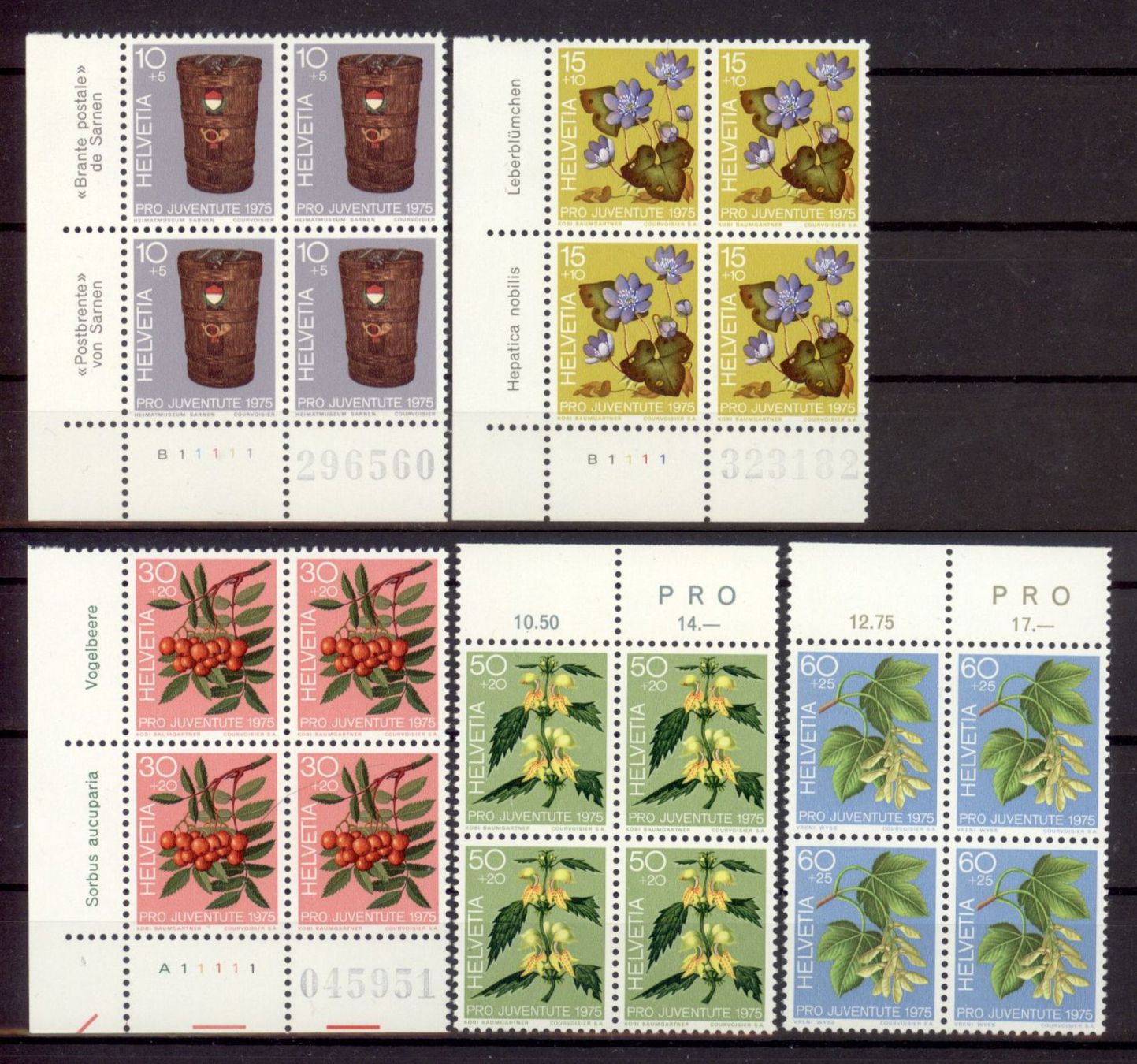 Tutti i francobolli: 1975, Pro Juventute, Viererblöcke ** – Usato da Willisau venduto da Vollstempel