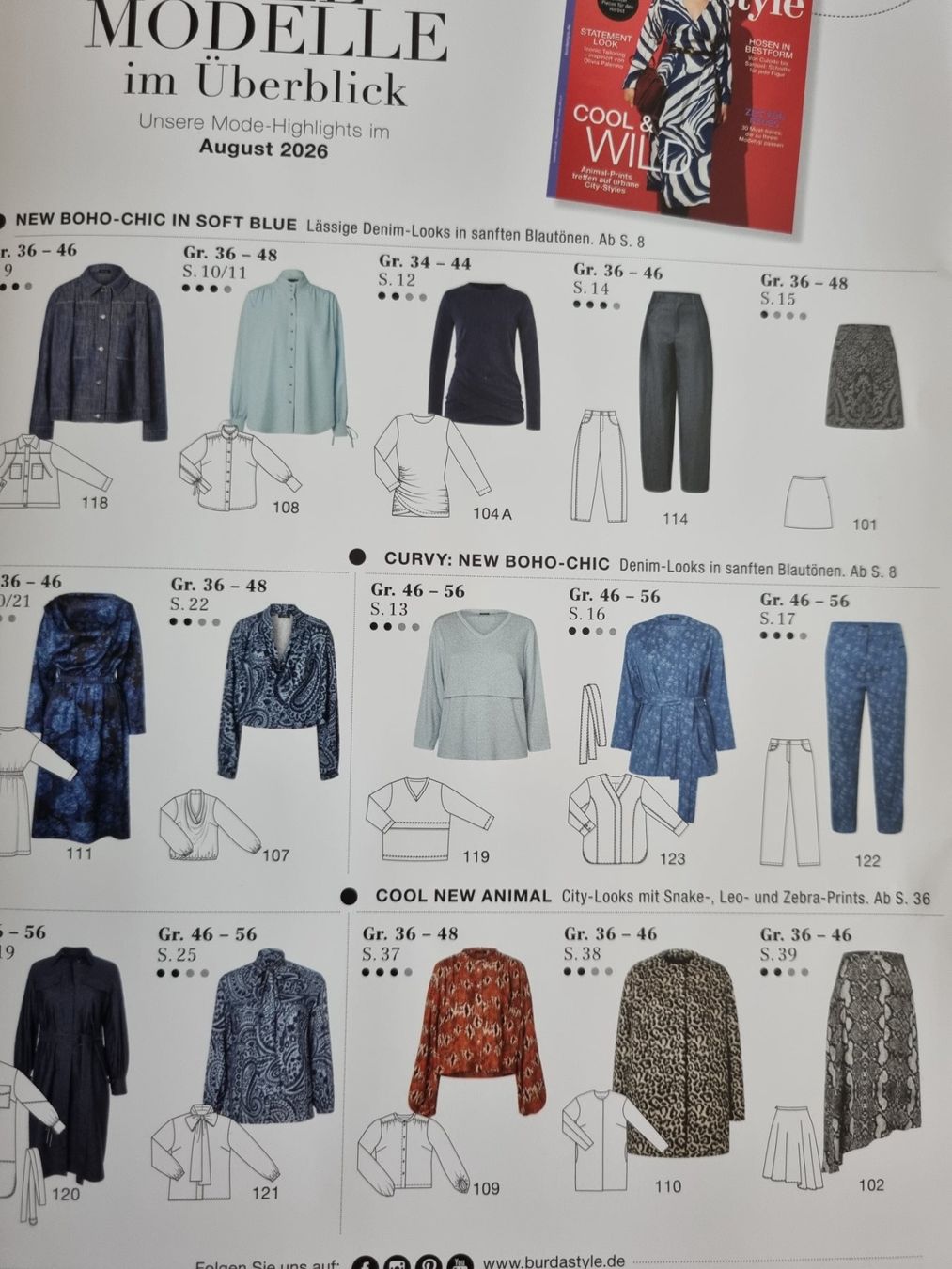 Riviste & Magazine: Burda Nähjournal, Schnittmuster, 8/26 – Nuovo e nell'imballaggio originale da Geroldswil venduto da Agapanthus22 4