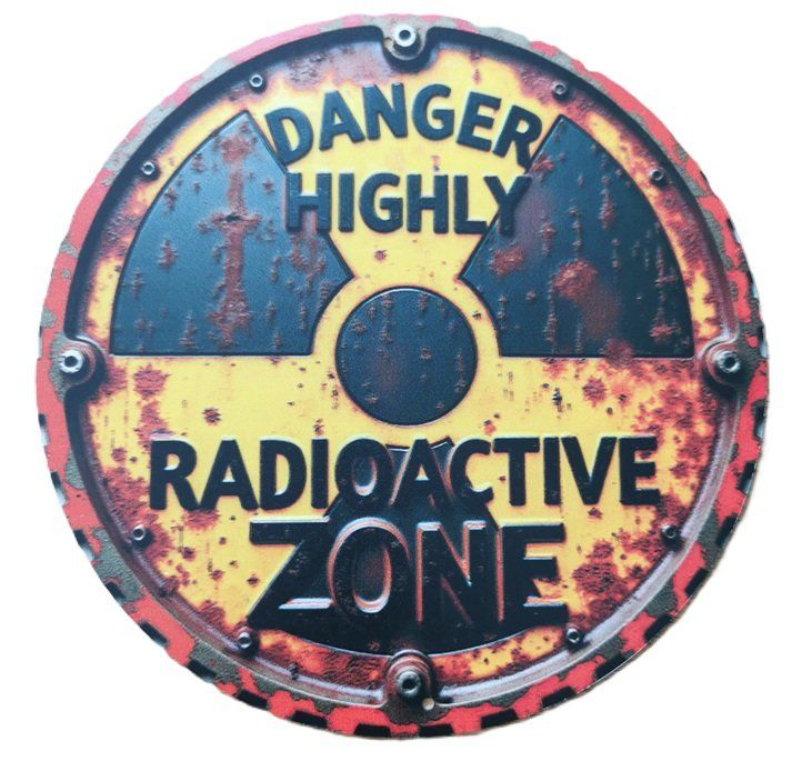 Insegne: RADIOACTIVE ZONE - Blechschild  (neu/OVP) – Nuovo e nell'imballaggio originale da Wilen b. Wollerau venduto da morethanmusic