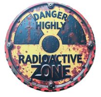 RADIOACTIVE ZONE - Blechschild  (neu/OVP)