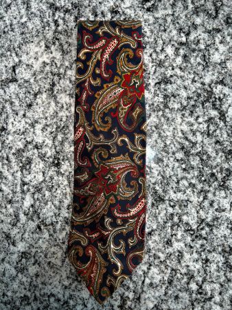 Bullock's Seidenkrawatte Paisley, Vintage USA dunkelblau