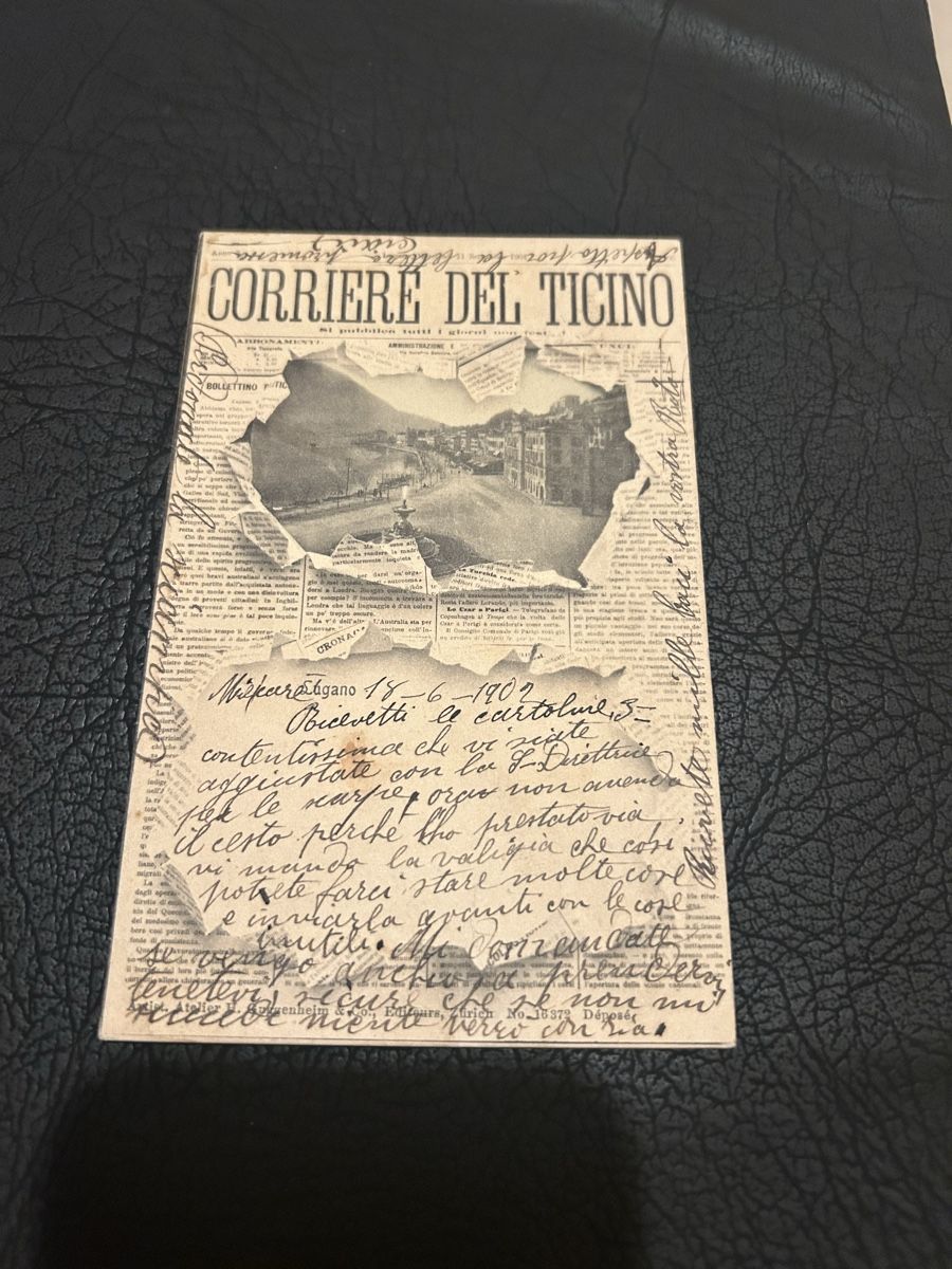 Cartoline postali: Corriere del Ticino 1902 – Usato da Breganzona venduto da Milesbo