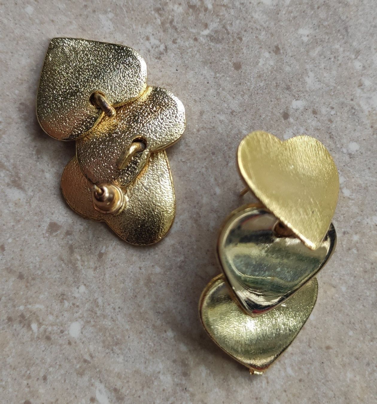 Orecchini pendenti & Orecchini a lobo: Goldene Herz-Ohrstecker / Modeschmuck – Nuovo (secondo la descrizione) da Miège venduto da gitarro68