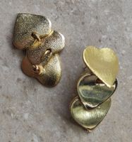 Goldene Herz-Ohrstecker / Modeschmuck