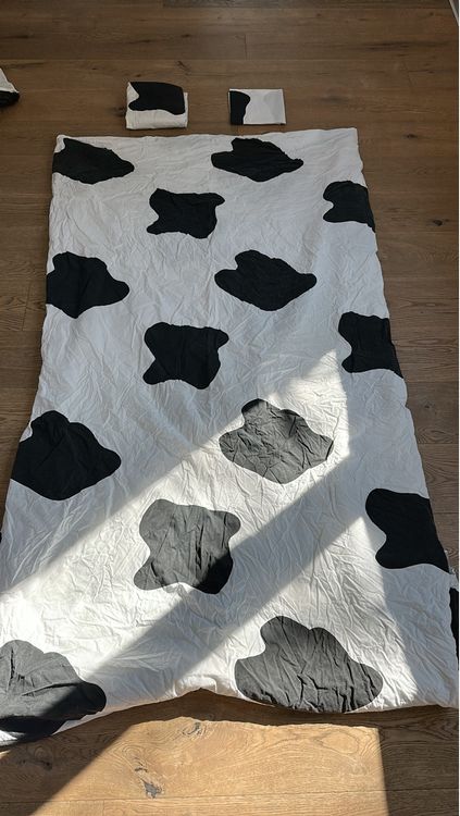 BNuitland Flanell-Decke Mit Kuhmuster – 127 X 178 Cm, 300 G/m², Doppelseitig Weich | Für Sofa, Bett & Als Geschenk