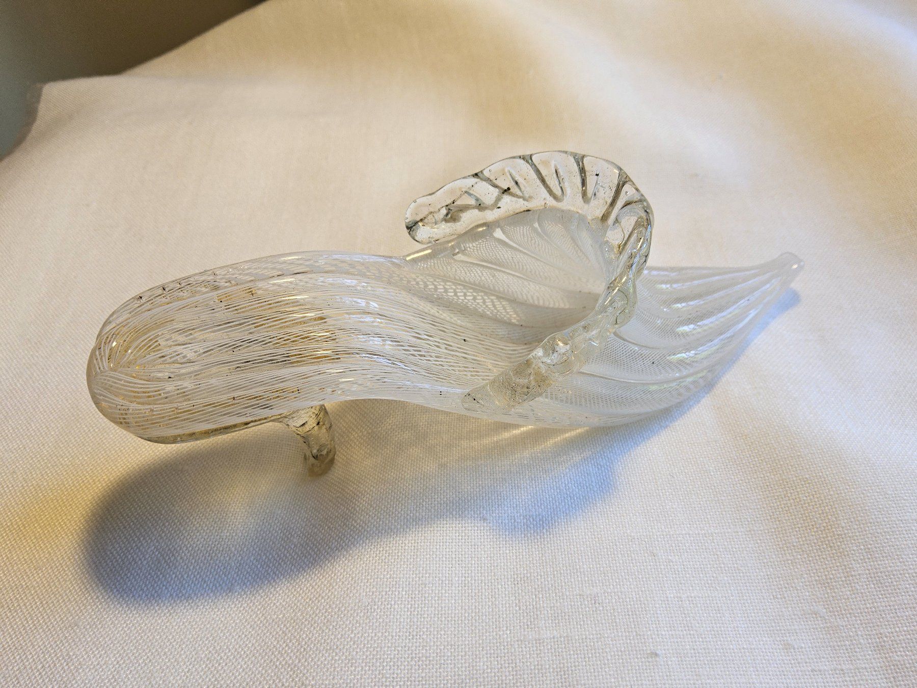 Murano Bicchieri: Murano Glas Schuh Latticino Aventurin – Usato da Zürich venduto da SciTec 7