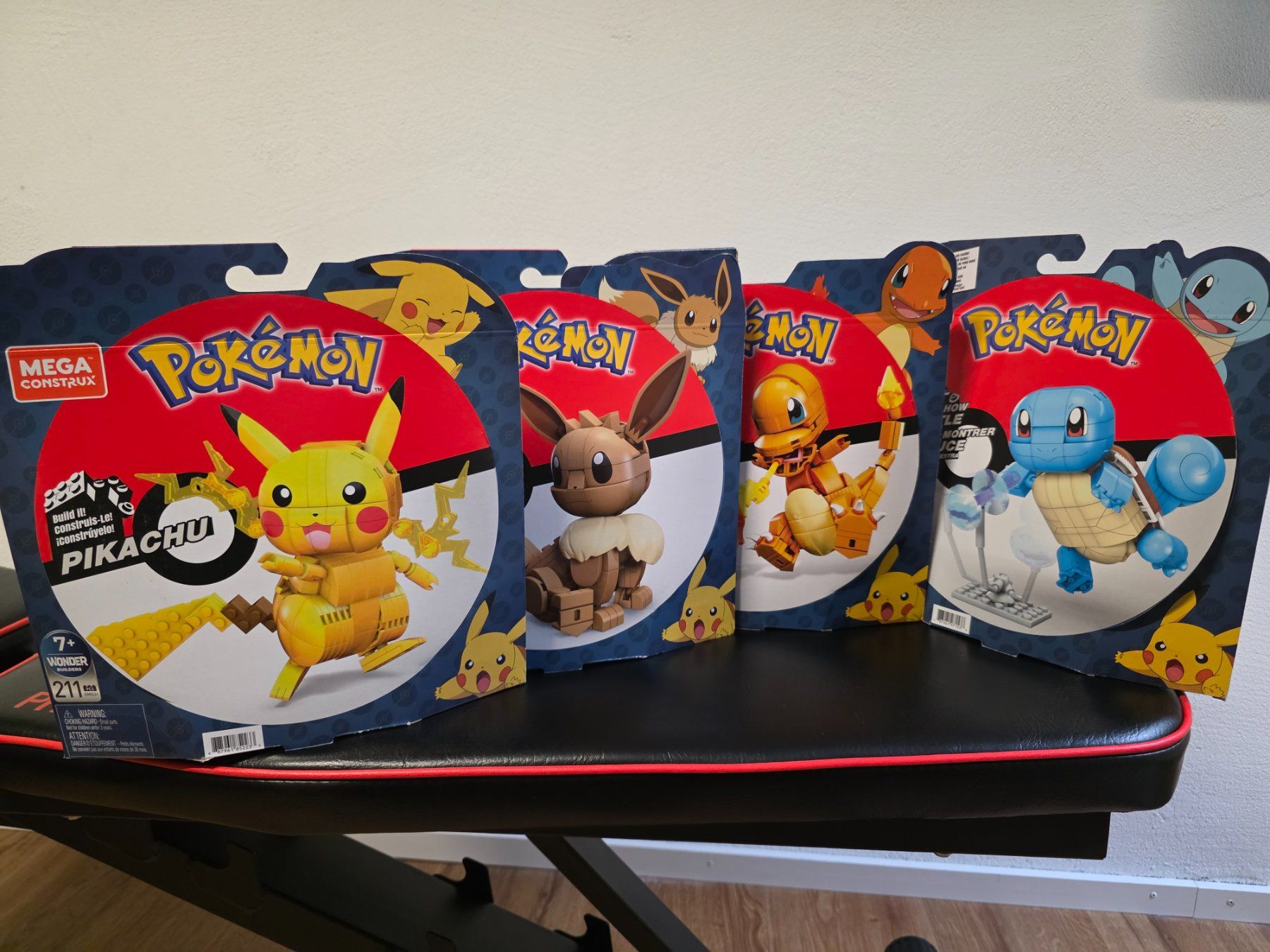 Mega Kit di costruzioni: Pokémon Mega Construx Set, Pikachu, Evoli, Glumanda, Schiggy – Nuovo e nell'imballaggio originale da Inwil venduto da bricks.reto
