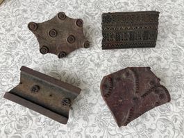 St. Galler Druckplatten für Stoffe (4 Stück)