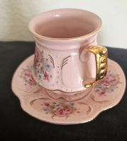 👑 VINTAGE Tasse Unterteller ECHTES "Rosa Porzellan"