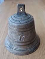 Glocke N. 14 Messing/Bronze, antik, schönen Klang, Rarität!