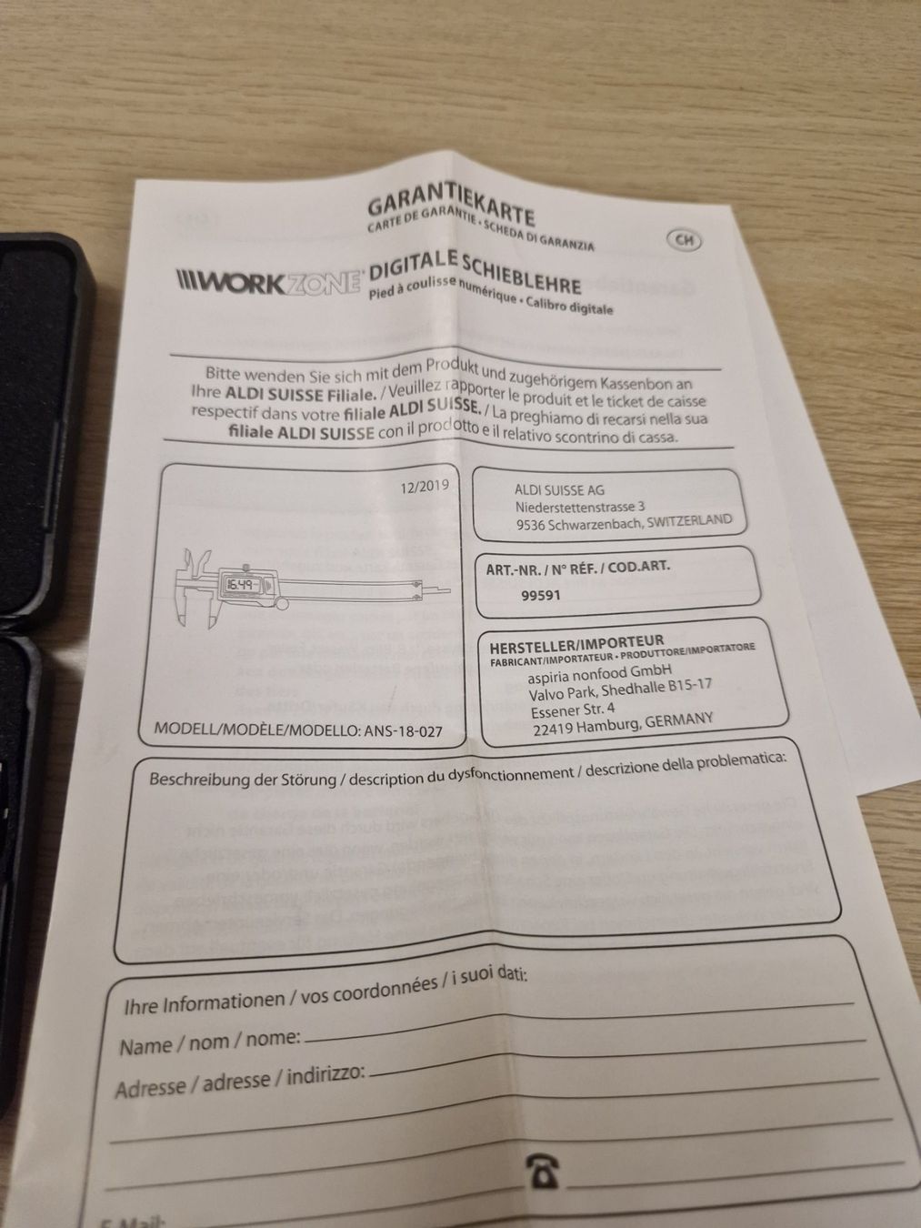 Misurare: Digitale schieblehre (P) – Usato da St-Aubin-Sauges venduto da tantome 1