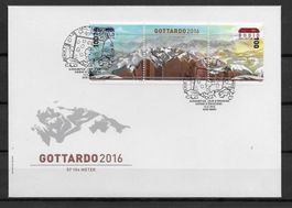 F1588 - FDC Gotthard se tenant