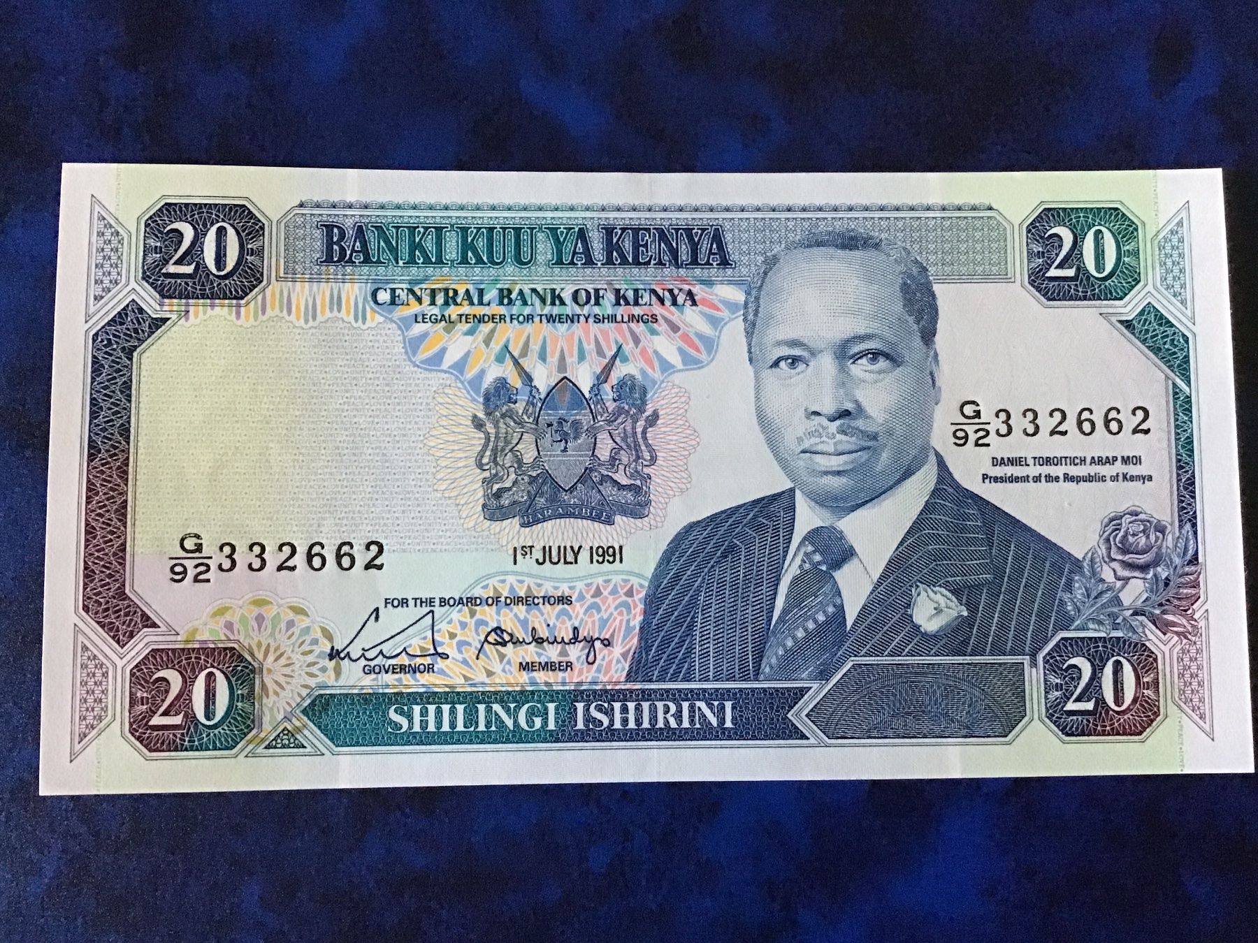 Banknoten: Kenya 20 Schilling Banknote, 1991 – Neu (gemäss Beschreibung) aus Urtenen-Schönbühl von absolut08