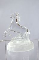 Vintage Cristal d'Arques Pferdefigur – Glas Skulptur