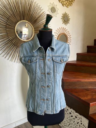 Gilet sans manches en jeans S