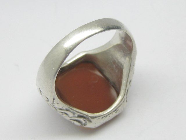 Anelli: Antik Ring Silber floral Karneol Gr. 60 – Usato da Ermatingen venduto da Decovin 5