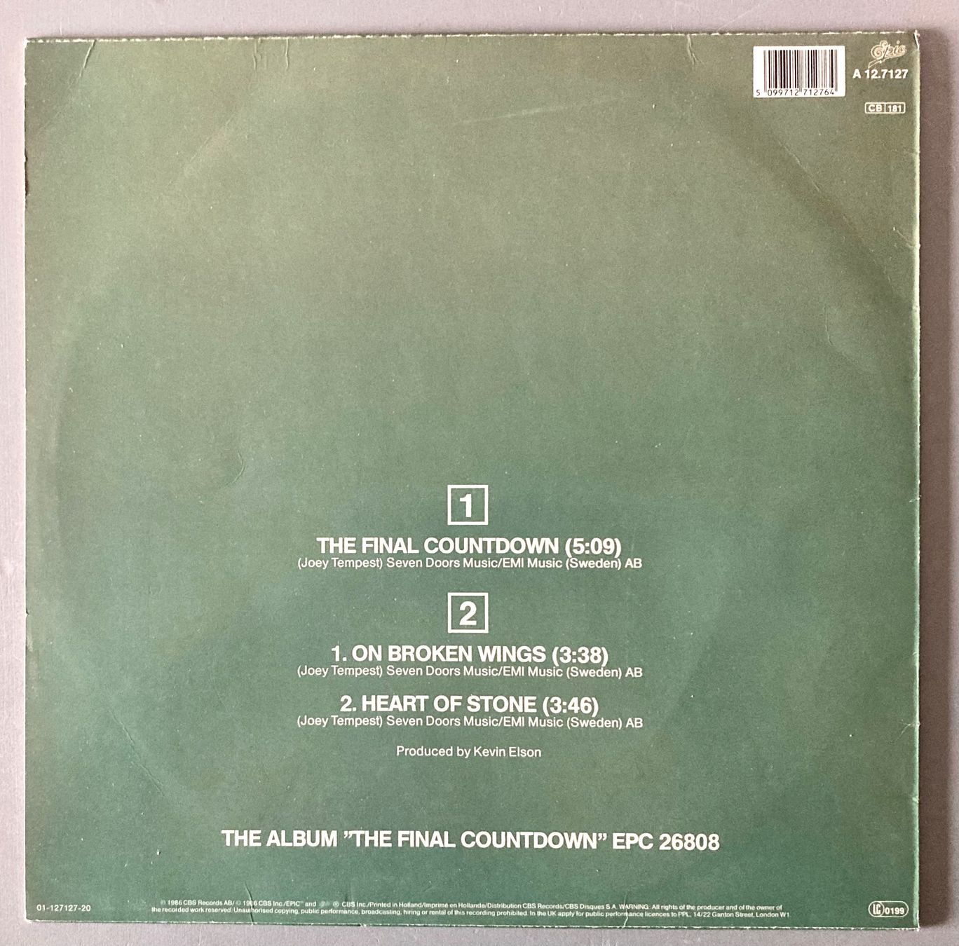 Dischi in vinile: EUROPE - THE FINAL COUNDOWN – Usato da Poliez-Pittet venduto da Newtown-Records 1