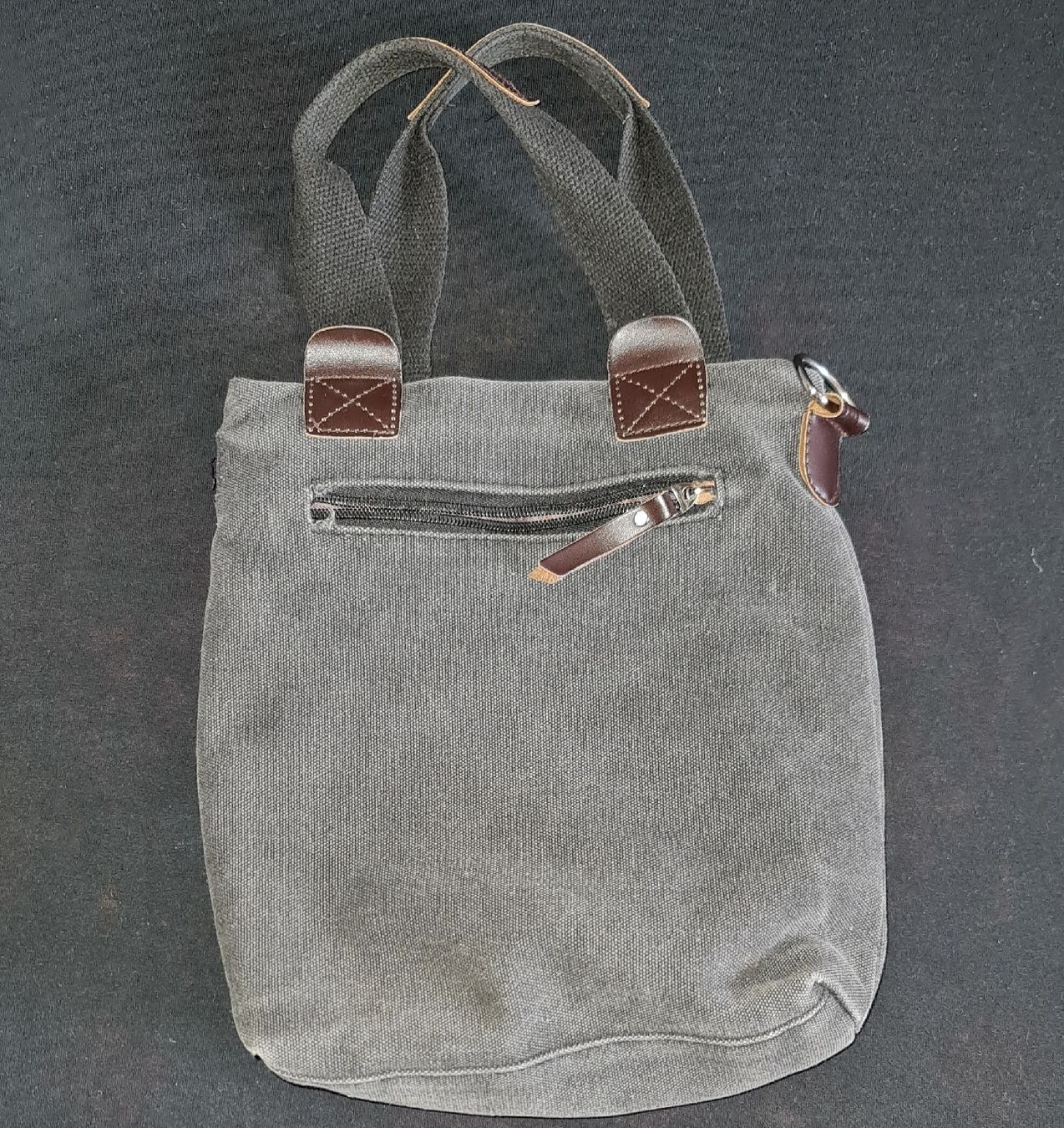 Borse: Damen Tasche, Canvas Grau, Marke TRUEG – Usato da Lengnau BE venduto da Spahrtakus 1
