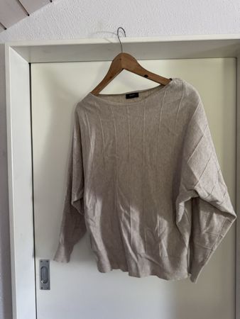 Yessica Beige Batwing Jumper - Cosy Knit, Size M
