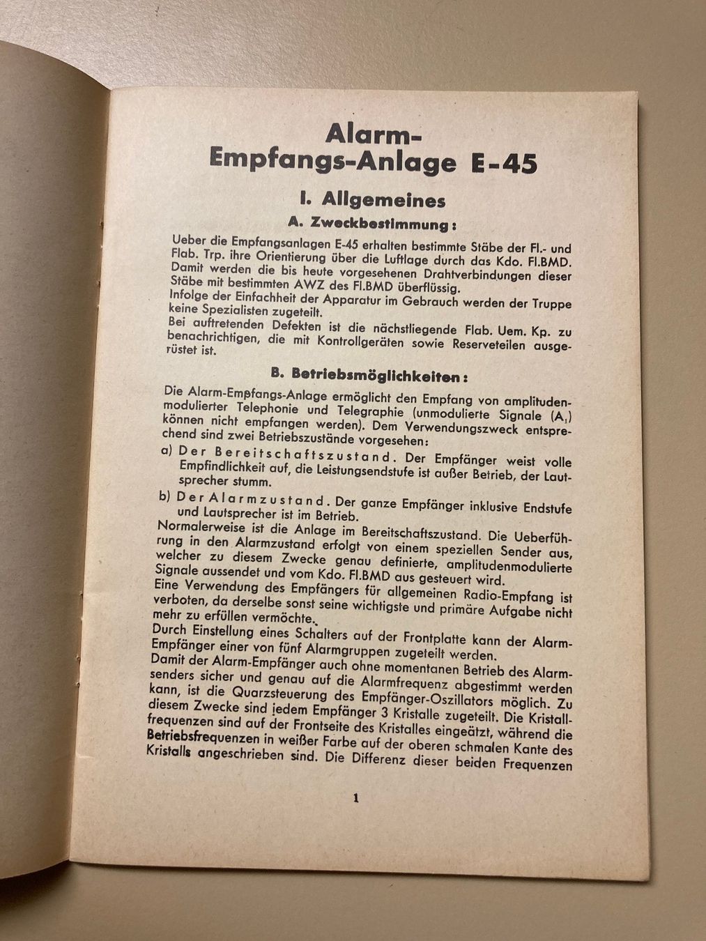 Schweizer Armee Plaketten & Abzeichen: Anleitung: Alarm-Empfangs-Anlage E45 - Schweizer Armee – Gebraucht aus Brütten von Hst1 4