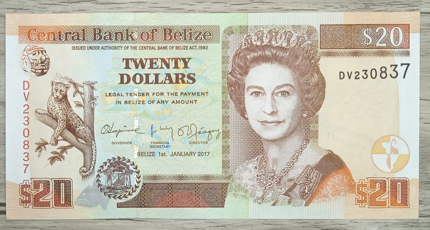 Banconote: Belize 20 Dollars UNC – Nuovo (secondo la descrizione) da Cousset venduto da Patricio77