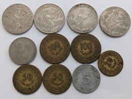 Tunisia circulating coins,delivery mi September