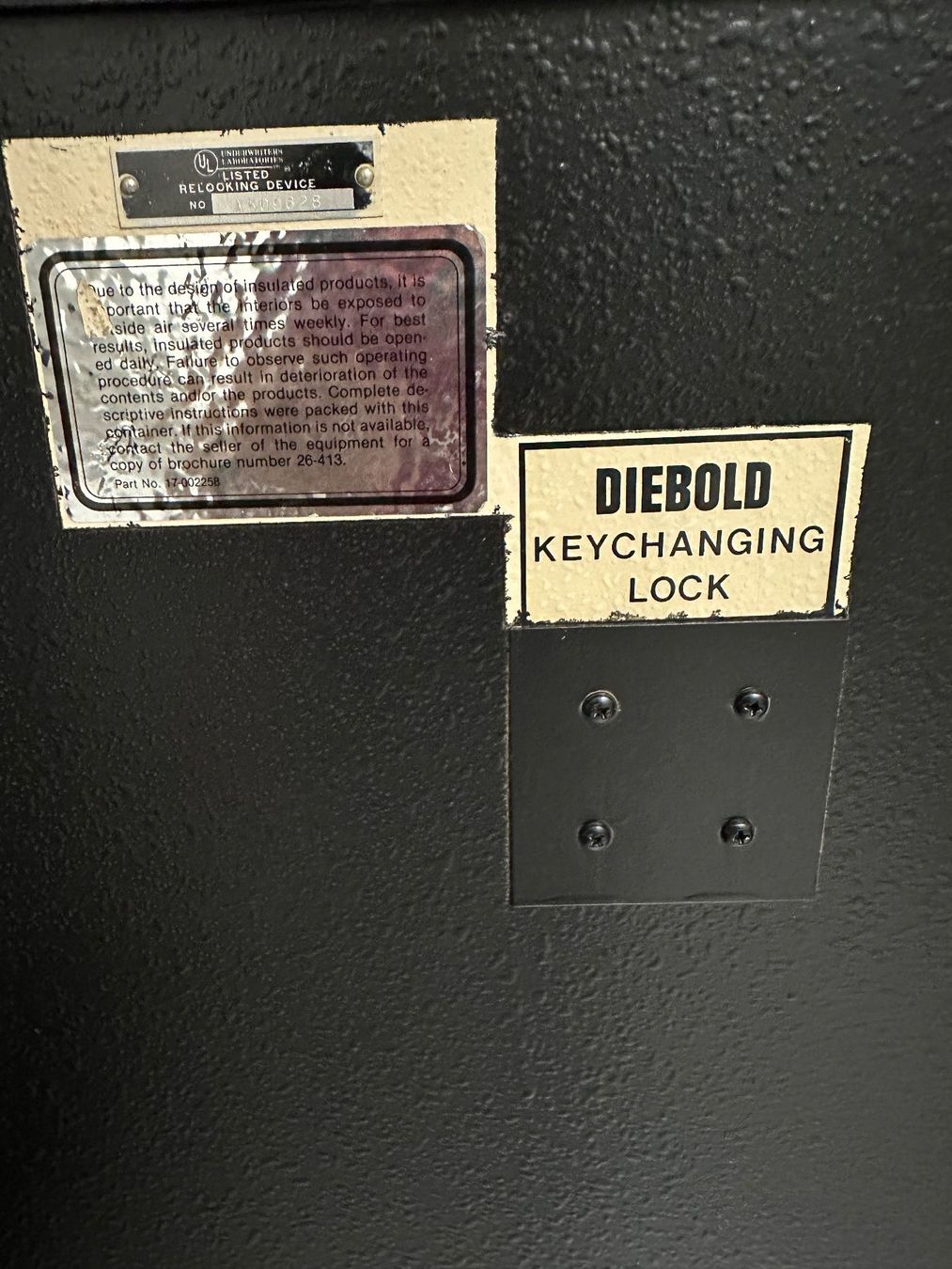 Casseforti: Tresor DIEBOLD – Usato da Bern venduto da Meieli01 3