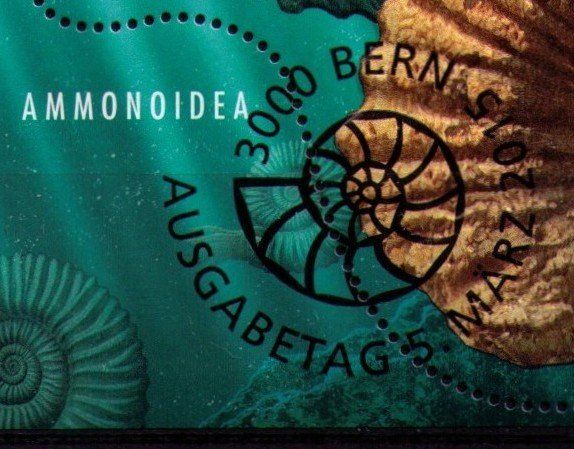 Tutti i francobolli: 2015_1543 AMMONIT-BLOCK & AUSSCHNITT_Set ERSTTAG ! – Usato da Marthalen venduto da Ch_quality 1