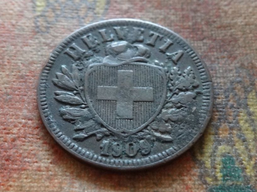 Tutti le monete: 2 Rp. 1909  (B) – Usato da Romanel-sur-Lausanne venduto da Swift13