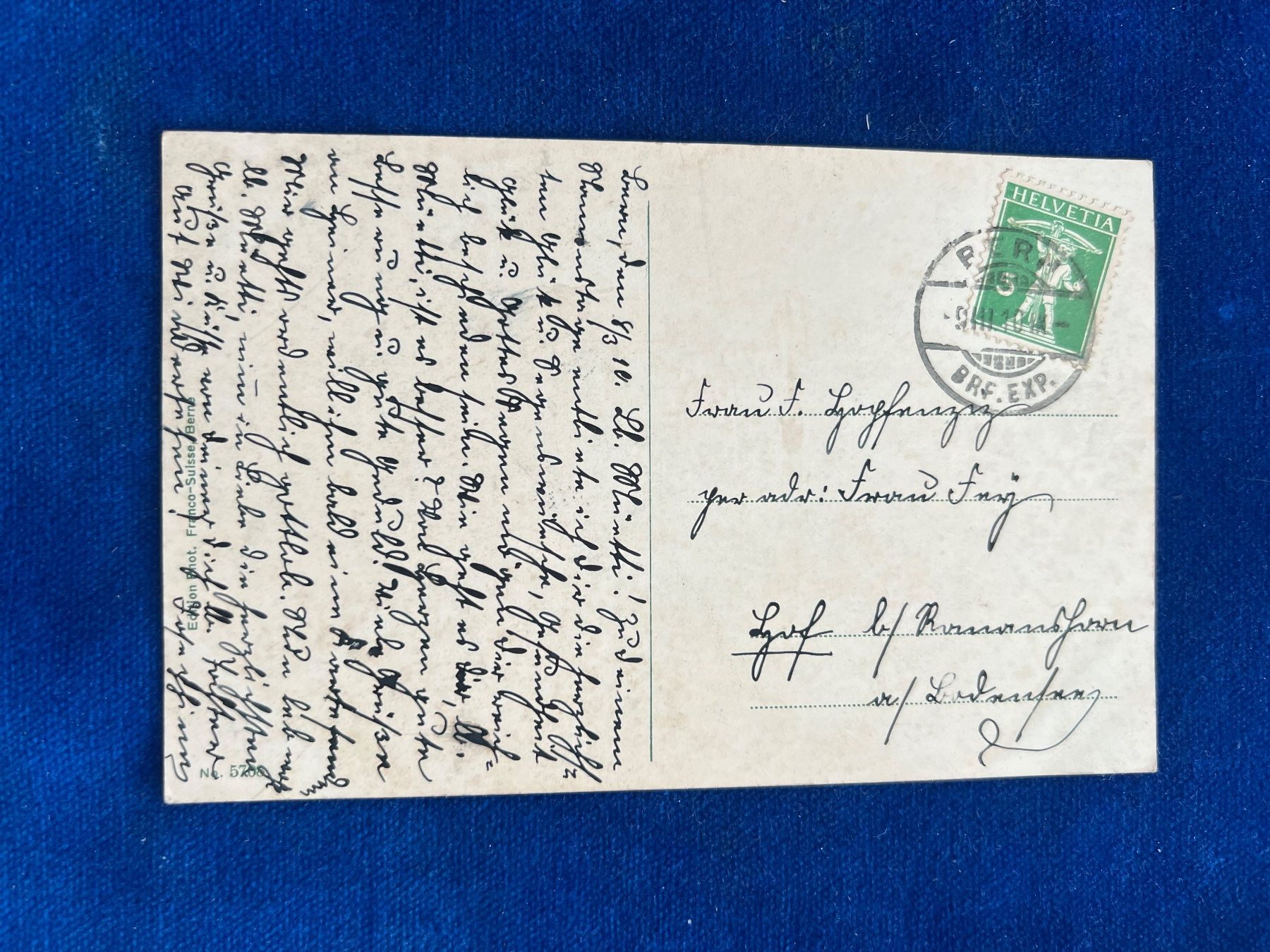 Cartoline postali: Alte Ansichtskarte Bern, Weltpostverein Denkmal 1909. – Usato da Hermetschwil-Staffeln venduto da militaria-schweiz 1