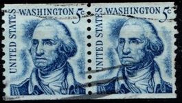 Paire de timbres Washington, Amérique-USA, 1932 Obl.