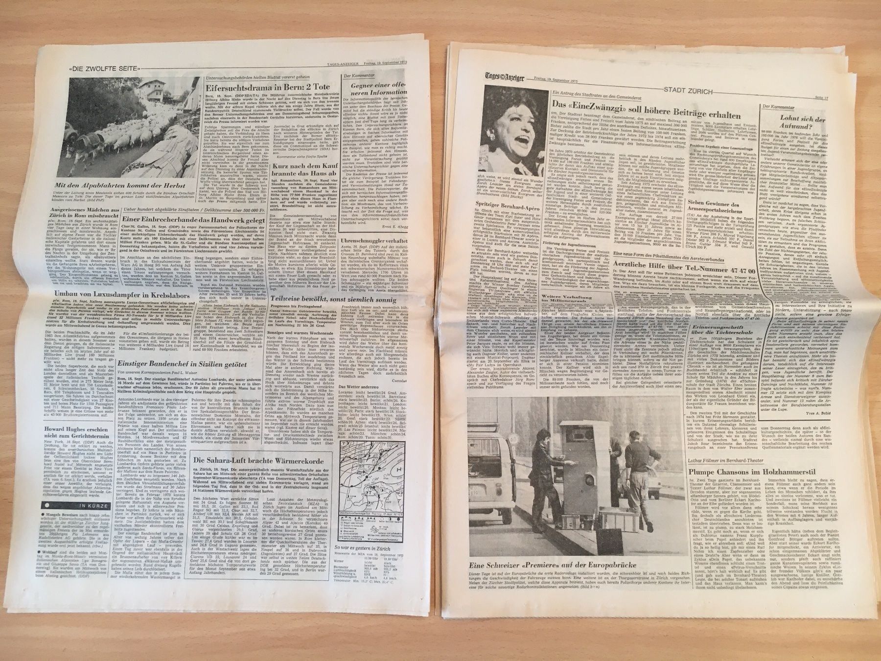 Zeitschriften & Magazine: Tagesanzeiger vom 19. September 1975 – Gebraucht aus Luzern von Jiggy_8898 4