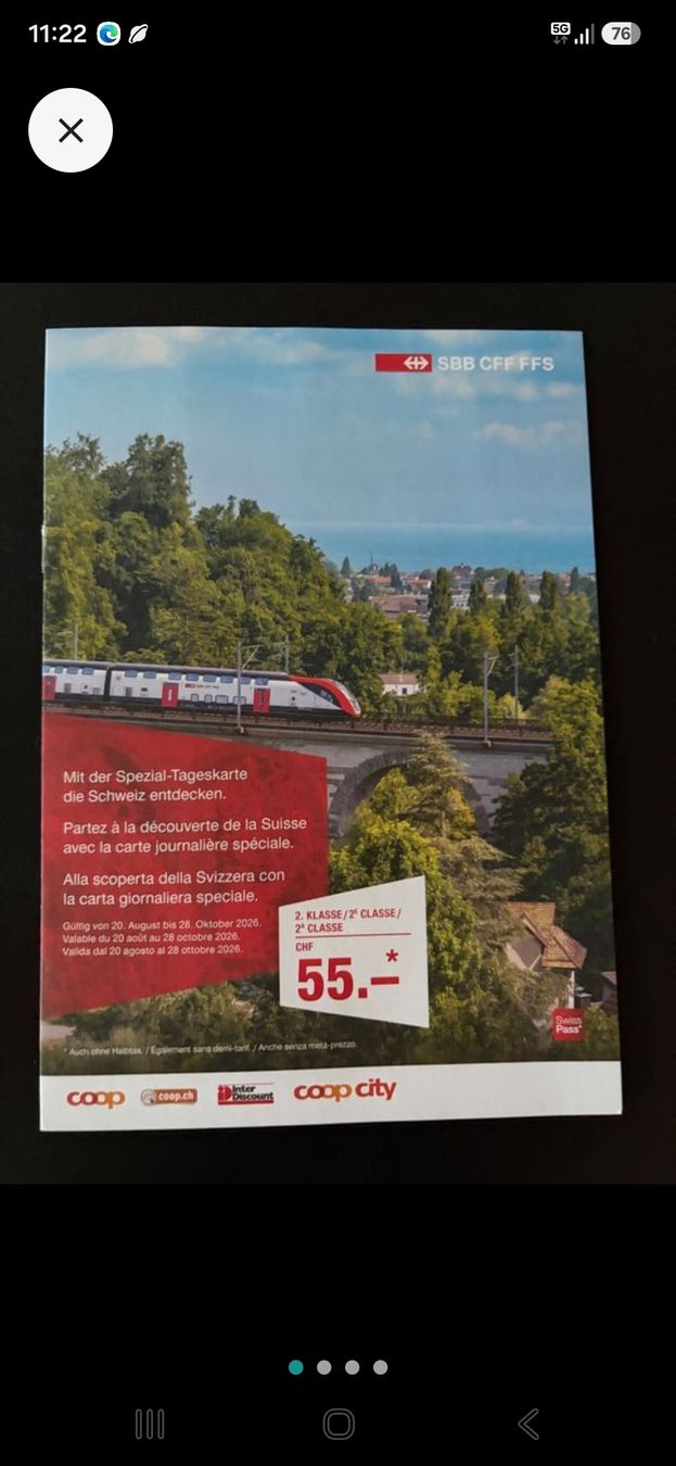 Tickets: 1  Coop Tageskarten SBB – Neu (gemäss Beschreibung) aus Schwyz von cla_8w6t
