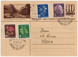 Bildpostkarte mit Privatzudruck der BLS / BNB und PJ Serie