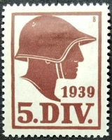 Soldatenmarke 2.WK, 5. Division, braun, Wi Kdo 46