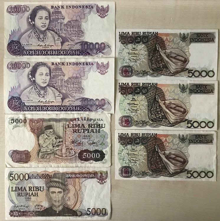 7-sch-ne-banknoten-aus-indonesien-von-total-45000-rupiah-kaufen-auf