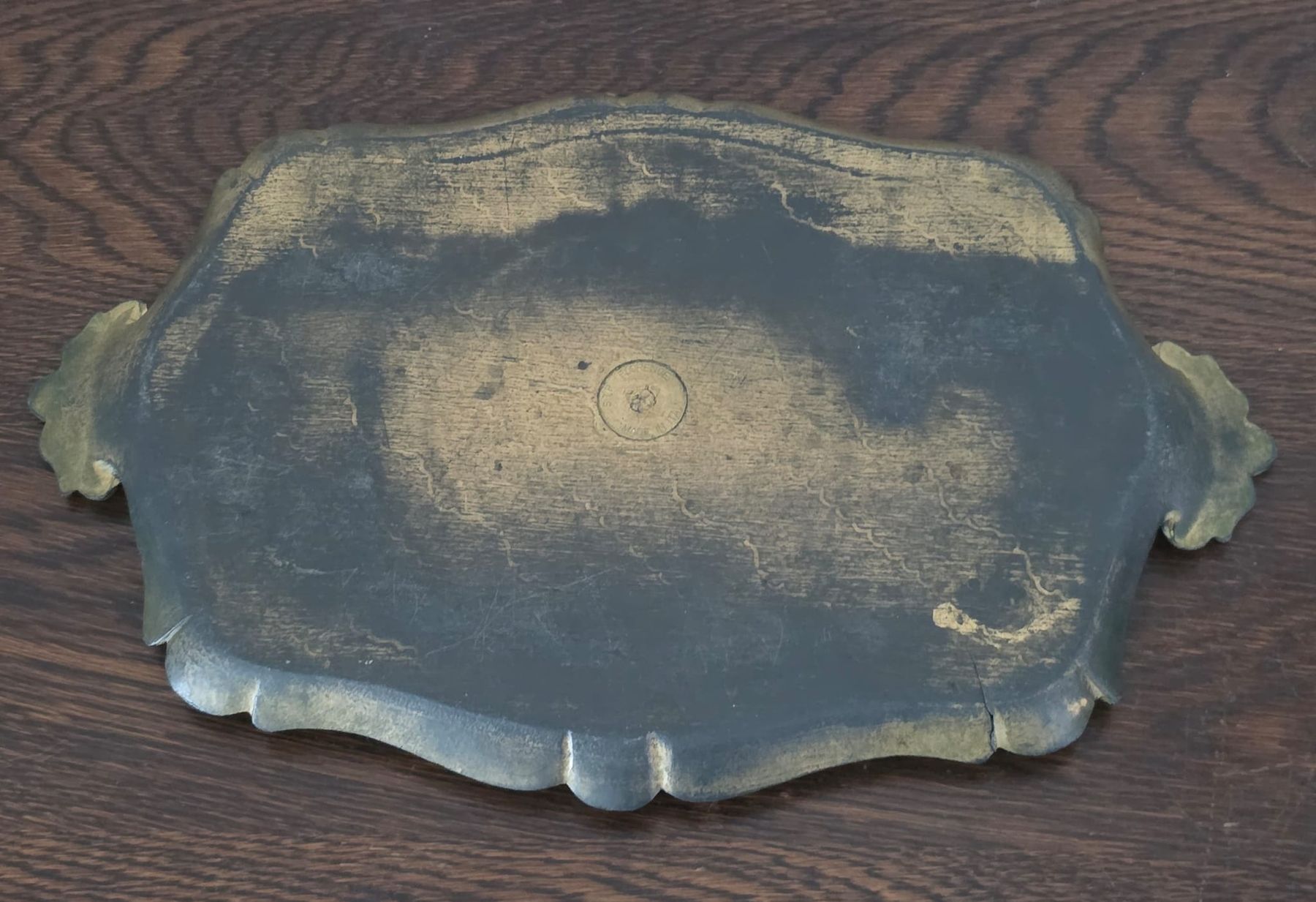 Piatti di portata: Jugendstil-Tablett mit ländlicher Szene – Usato da Rheinsulz venduto da Dred 3