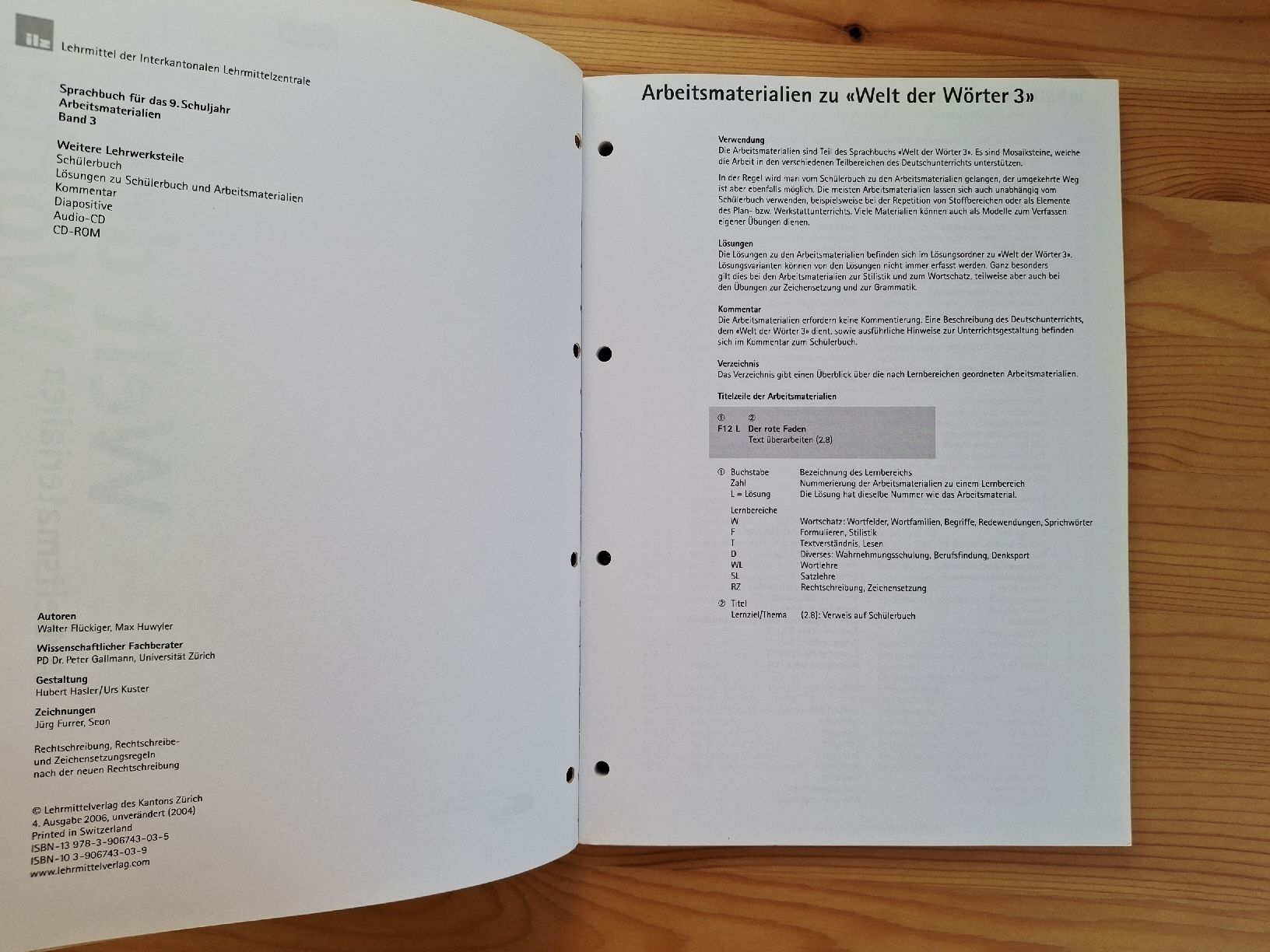 Libri: Arbeitsmaterialien "Welt der Wörter 3" – Usato da Zürich venduto da wildflower26 2